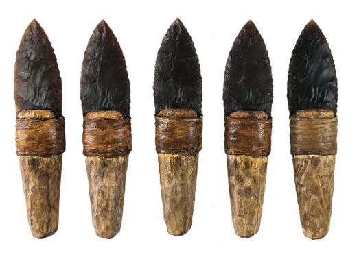 Out of Darkness - flint daggers, resin and rubber action props