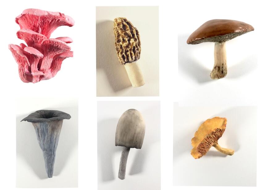 Skint - cast and sculpted mushrooms for short film