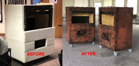 COP26 - repurposing TV screen boxes for event